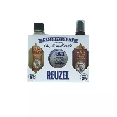 Reuzel Zestaw Try Me Kit Clay - szampon, clay matte pomade i surf tonic