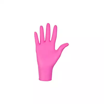 Menspace Fuksjowe rękawiczki nitrylowe ochronne 100 szt. rozmiar XS (magenta)