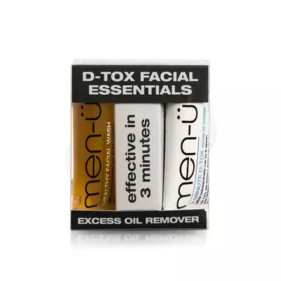 men-u d-tox facial essentials - Męski zestaw do pielęgnacji cery 2x15ml